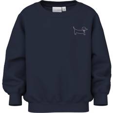 Drenge Sweatshirts Name It Navy Blazer Dog Bow Sweatshirt - Natblå