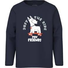 Name It Blå Bluser & Tunikaer Name It Nmmvux Navy Blazer Skate Dog - Navy