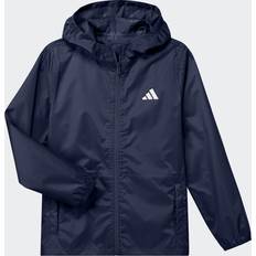 Adidas Regntøj adidas Blue Waterproof Kids Rain Jacket - Mørkeblå/Hvid