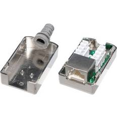 Silver Ethernet, Data & Phone Outlets T.U.K. Cat6 Shielded Inline RJ45 Socket Silver