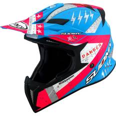 Jetfighter Motocross Helmet - Matt Light Blue/Grey/Pink