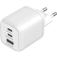 65W 3-Port GaN PD Väggladdare Vit