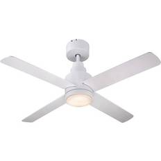 Fans GoodHome Burbank Modern White Led Ceiling Fan Light
