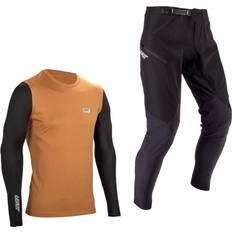 GOTS (Global Organic Textile Standard) Overtøj LEATT Ride Kit MTB 1.0 Tøjsæt Herrer - Sort