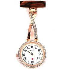 Pocket Watches FitVille Ladies Criss-Cross Nurse Fob Watch