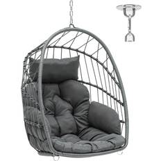 Rattan Egg Chair 150 kg with 2 Cushions