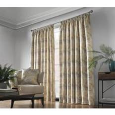 Curtains & Accessories Luxury Living Fern Jacquard Pencil Pleat Taped Curtains 137cm x 137cm