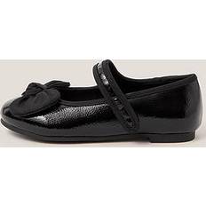 Patent Leather Ballerinas Children's Shoes Monsoon Girls Patent Bow Ballerina Shoes - Black