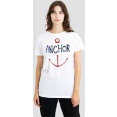 One Piece Tops One Piece Sketch Anchor Simple Ladies T Shirt - White