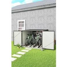 Bicycle Shed on sale Living and Home Galvanized Metal Outdoor Garden Bicycle Storage Shed Black