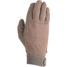 Hy5 Adults Cotton Pimple Palm Riding Gloves - Brown