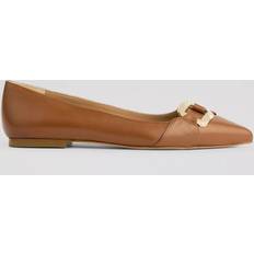 LK Bennett Ballerinas LK Bennett Ethel Leather Pointed Flats - Tan