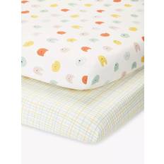 Happy Faces Print Cotton Infant Sheet Pack 2
