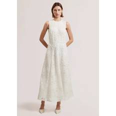 Ted Baker Midi Dresses Ted Baker Darlei Lace A-Line Midi Dress - White