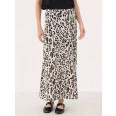 Part Two Tyl Leopard Print Midi Nederdel - Medium