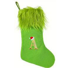Green Stockings Temu Contemporary Personalized Green Christmas Single Pack Stocking