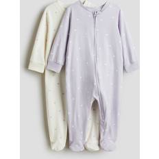 24-36M Night Garments H&M Baby Zip-Up Sleepsuit - Light Purple