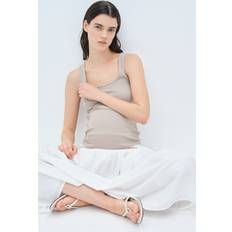 Maternity & Nursing Wear H&M Light Beige Ribbed Vest Top XS