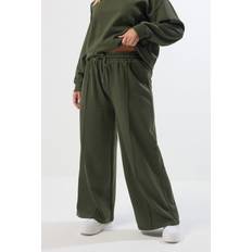 Green - Women Trousers & Shorts Yours Wide Leg Joggers Curve Khaki Green