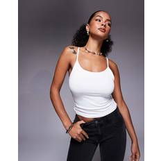 M Tank Tops River Island Scoop Neck Cami Top - White