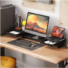 Dual Monitor Stand Riser Black