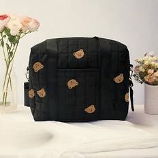 Temu Chic Black Embroidered Parent Bag