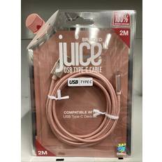 Type C To USB C 2m Charging Cable Pink