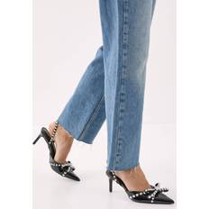 Shoes Misspap Embellished High Stiletto Heel Court Shoes - Black