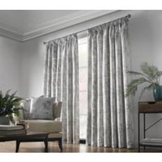 Curtains & Accessories Luxury Living Fern Jacquard Pencil Pleat Taped Curtains 137cm x 183cm