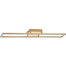 Happy Homewares Brushed Metal LED Strip Fitting One Size Ceiling Flush Light