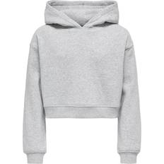 Drenge Hoodies på tilbud Kids Only Kogsweat L S Hoodie Short - Light Grey