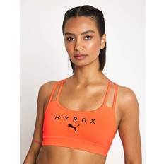 Puma Sports-BH Strappy Bra - Orangerød/Sort