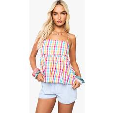 Women Tank Tops boohoo Gingham Smock Cami - Multi