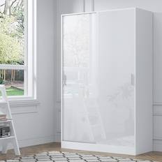 Sliding Doors Wardrobes Reflect 2 Door Sliding White Gloss Fronts White Matt Carcass Wardrobe
