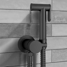 Modern Round Matte Black Bidet Douche Kit