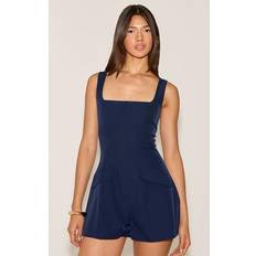 Blue Jumpsuits & Overalls PrettyLittleThing Woven Pocket Detail Playsuit - Blue