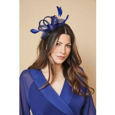 Blue Headbands Wallis Loop And Feather Detail Headband - Cobalt