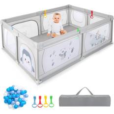Playpen Costway Baby Playpen With Zipper Door 50 Ocean Balls