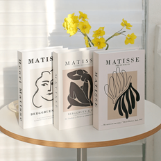 Shein Fake Books for Decoration Apricot Decorative Item 3pcs