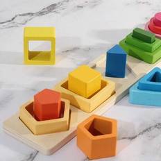 Stacking Toys on sale Shein Wooden Game For Kids Stacking Sorting