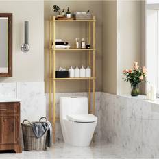 Over the Toilet- & Bathroom Storage on sale Homcom Bamboo Over Toilet Storage Unit Natural