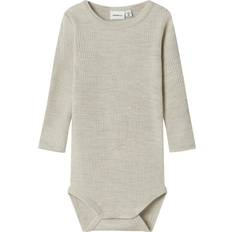 Name It Nbnwax Wool Rib Ls Body Noos - Kräm