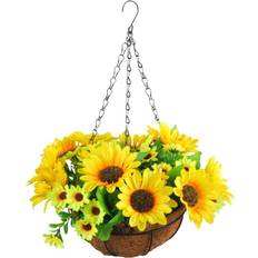 Silk Chain Flower Basket With Flowers Artificial Plant