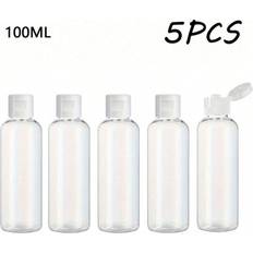Travel Bottles Shein 5Pcs 3.4oz Clear Round Shoulder Bottle 1774ml
