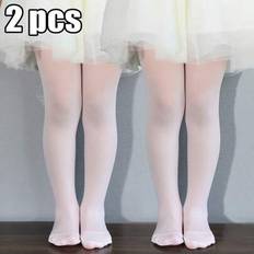 Pantyhoses Shein Baby Girls Plain Color Tights High Stretch Sheer Stirrup Pantyhose - Spring Summer Autumn Winter