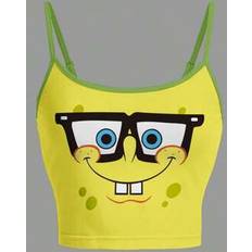 Flare Tank Tops Shein Women Cartoon Pattern Contrast Trim Fitted Camisole Top