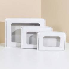 Shein 10pcs White Windowed Cardboard Boxes