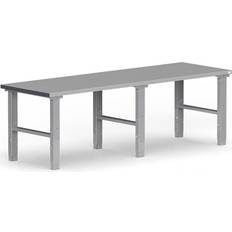 Stål Arbejdsbænke GBP Filebænk Med Stål Bordplade 2500x800 Mm