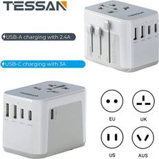 Tessan Universal Travel Adapter 2 USB A 3 USB C