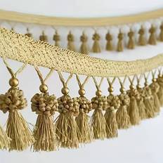 Gardiner & Tillbehör Temu Elegant 200cm European Lace Tassel Curtain Trim